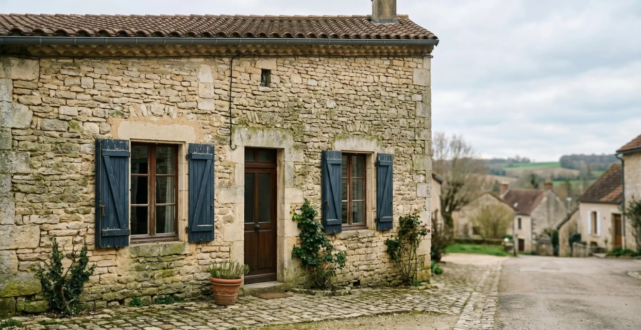 Mur en pierre de taille ancien d'une maison traditionnelle française nécessitant une isolation thermique