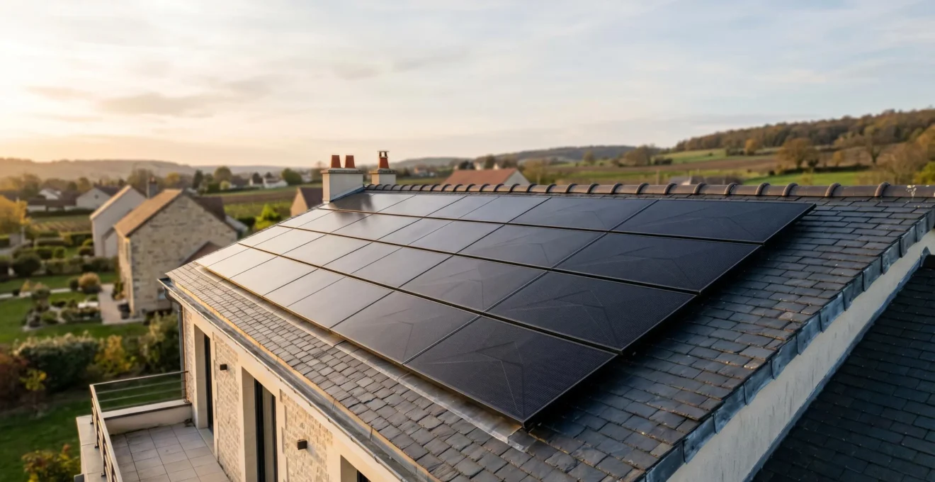 Installation de panneaux solaires hybrides PVT sur toiture de maison individuelle avec production électrique et thermique simultanée
