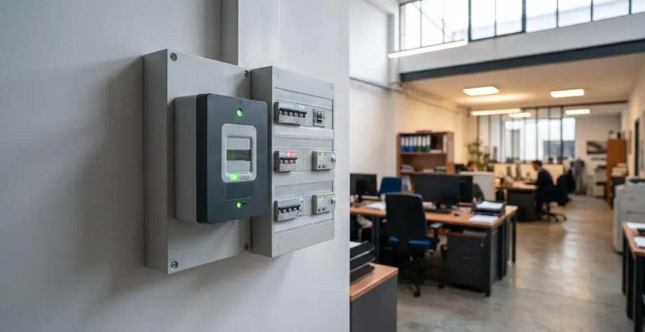 Compteur électrique moderne et dispositifs de gestion d'énergie dans un environnement professionnel français